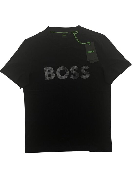 Hugo Boss Other - Hugo Boss Tee Logo Glamping Black Shirt Cotton Casual Crewneck Men's Sz S DEFECT